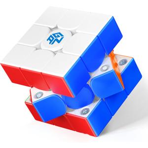 GAN 356 ME, Speed Cube 3x3 Magnetic Puzzle Toy with 48 Magnets GES Pro+ Customized 12 Tension Settings, Ideal for Children Kids Adults, GAN 356 M Upgraded Version, Frosted Version