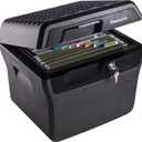 SentrySafe Fireproof and Waterproof Lock Box with Key Lock, File Safe with Carrying Handles for Documents, 0.66 Cubic Feet, 14.1 x 16.6 x 13.8 Inches, FHW40100