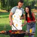 Lucleag Spring Apron for Men Women, Spring Flower Apron Floral Aprons for Adults Chef, Kitchen Aprons for Springtime Easter Day Gifts Dinner Cooking Baking Gardening Party Decoration