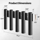 10 Hole Shovel Holder for Truck Bed & Trailer, Heavy-Duty Steel Tool Rack with 2 Mounting Groups, Universal Organizer for Shovel, Rake, Trimmer, Lawn Tools, Black
