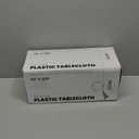 Exquisite Party Solids 54 Inch X 300 Feet White Plastic Table Cover Roll in A Cut - to - Size Box with Convenient Slide Cutter. Cuts Up to 36 Rectangle 8 Feet Plastic Disposable Tablecloths