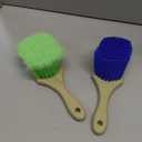 Remerry 2 Pcs Beach Sand Remover Brush with Drawstring Bag, Beach Accessories Scrub Brushes for CleaningSoft Bristle Brush for Summer Vacation Water Sports Volleyball Party (Blue and Green)
