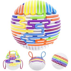 Sensory Activity Ball & Board - Upgrade Fidget Toy for Stress Relief, Calming Anxiety & Focus Enhancement | Perfect for Kids (3+) & Adults Sensory Fidget Toys Ideal for Autism & ADHD
