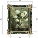 Saysmile Vintage 8x10 Picture Frame Green, Textured Antique Picture Frames with Embossed Flower Design, Ornate Frame for 8x10 Photo, Resin Antique Frames Tabletop & Wall Hanging, Home Decor