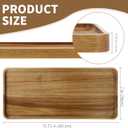 1 pc 15.7" x 7" Large Solid Acacia Wood Serving Tray Rectangular Wooden Serving Platter Natural Wooden Board for Bar Coffee Party
