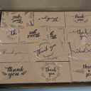 Outus 1200 Pcs Mini Thank You Cards Small Business Kraft Thank You Cards Bulk 2 x 3.5 Inches Business Stock for Your Order for Customer Package Inserts