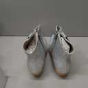 FIFSY Women Rhinestone Cowboy Boots Glitter Chunky Heel Sparkly Cowgirl Ankle Boots, Size US 8