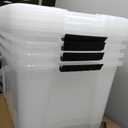 IRIS USA 4-Pack 40 Quart Storage Bins with Lids, Clear