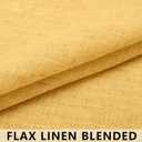 Yellow Gold Linen Curtains 84 Inch Length for Living Room 2 Panels Rod Pocket Drapes Light Filtering Semi Sheer Mustard Golden Yellow Curtain for Bedroom Fall Autumn Decor 52x84 Long Sunflower Colored