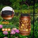 Solar Lanterns Outdoor Waterproof Hummingbird Garden Decor Birthday Gifts for Women Mom Grandma Hanging Solar Lights Metal Solar Decoration Outside for Yard,Patio,Backyard,Porch