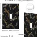 Romantic Dragonfly Garden Farmhouse Style 1 Gang Light Switch Cover Decorative Single Toggle Wall Plate Electrical Switchplate Home Decor for Living Room Bedroom Decorate