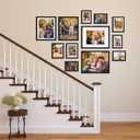 Lyeasw 4x6 Picture Frames Black Set of 15, Display Pictures 4x6 with Mat or 5x7 without Mat, Multi Photo Frames for Wall Hanging or Tabletop