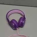 Kids Headphones, AILIHEN I35 On-Ear Headphones for School, Safe Volume 93dB, HD Mic Stereo Headphone for Kid Girls Children, Foldable Wired 3.5mm for Chromebook, Laptop, Computer, Tablet, Pink Purple 
