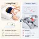 New Cloud Pillow, Ergonomic Memory Foam Pillow, Adjustable Cervical Neck Support Pillow with Breathable Pillowcase for Side Back Stomach Sleepers