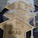GlikCeil 4 Pcs 2025 Graduation Charcuterie Wooden Tray Reusable Serving Trays Fillable Food Serving Dishes for Cake Candy Chocolate Cheese Party Anniversary Decoration(Graduation Cap)
