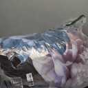 DJY Blue Comforter Set Queen, 7 Piece Floral Comforter Set with Sheets Elegant Flower Print Bed in a Bag Soft Microfiber Complete Bedding Set for All Season