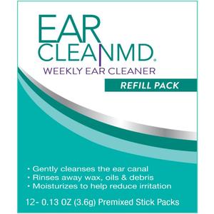 2 x eosera Ear Clean MD Refill Pack - eosera Ear Clean MD Powder for Enhanced Ear Canal Care | 12 Packets | Weekly Maintenance for Optimal Ear Health