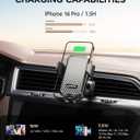 JOYMASS Wireless Car Charger, Phone Holders for Your Car, 15W Auto Clamping Phone Mount Car Accessories for iPhone 16 15 14 13 12 Mini Pro Max 11 XR XS, Samsung Galaxy S24 Ultra S23 S22+ Note 20, etc