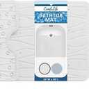 ComfiLife Bath Mat for Bathroom Tub and Shower  Non Slip Extra Large Bathtub Mat with Drain Holes & Suction Cups  Machine Washable Rubber Mats to Keep Bathtub Clean (Cream, Wave 16" x 40")