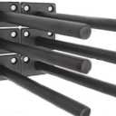 6 Pcs 8" Black Solid Steel Floating Shelf Bracket Blind Shelf Supports - Hidden Brackets for Floating Wood Shelves - Concealed Blind Shelf Support  Screws and Wall Plugs Included