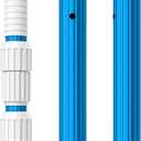 BLIKA 16FT Blue Aluminum Telescopic Swimming Pool Pole, 1.30mm Thickness, Pool Pole Telescopic, Professional Pool Poles for Skimmer Net,Brush,Vacuum Head