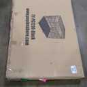 FDW Dog Crate for Large Dogs 48 Inch Folding Metal WirePet Cage Double Door W/Divider Panel Indoor Outdoor Kennel Leak-Proof Plastic Tray,Black