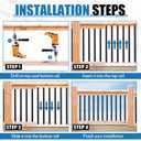 Yaocom Aluminum Deck Balusters Black Metal Deck Railing, 26" x 3/4", 60 Pcs