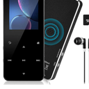 144GB MP3 Player with Bluetooth 5.2 Portable Multi-Function Music Player with HD Speaker,FM Radio, Voice Recorder, E-Book Slim Design Metal Shell (Earphones Included)