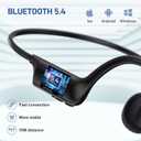 Bone Conduction Headphones Bluetooth 5.4 Open Ear Headphones with Mic, Wireless Earphones, Sports Earphones 12H Playtime, IPX6 Waterproof Headset for Running,Cycling, Hiking, Driving