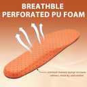 Shoe Inserts for Men and Womem Sport Shoe Insoles Memory Foam Insoles Excellent Shock Absorption and Cushioning for Feet Relief, Comfortable Insoles for All Day Energy in Running, Walking, and Work (MS7/WS9, Cotton)