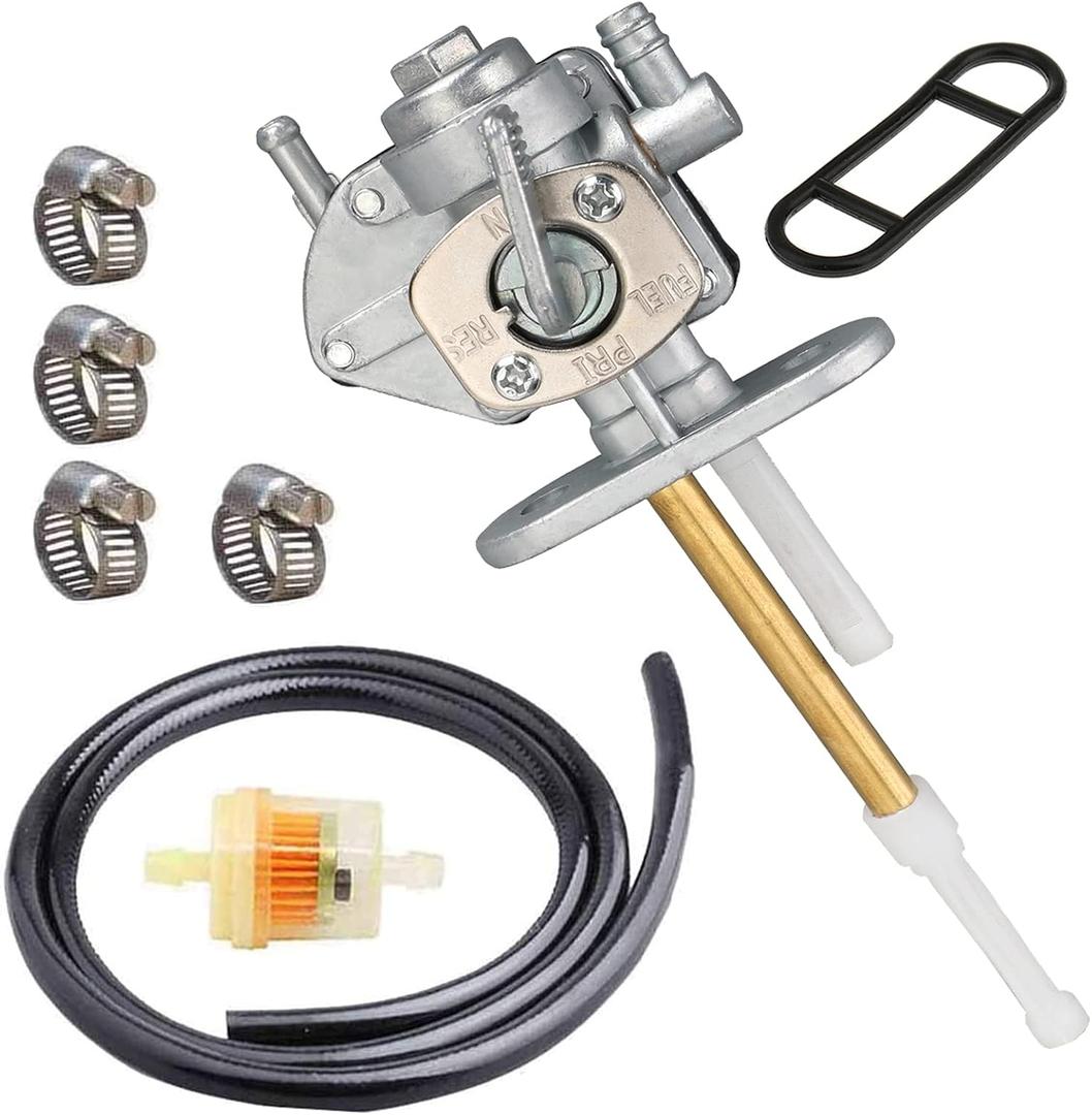 LT80 Fuel Vavle Petcock Shut Off Tank Switch + Fuel line Replacement for Suzuki DRZ400 LT80 LTZ250 LTZ400 Yamaha YFS200 YFM250 350 600 YFM660 YFZ350 Raptor 660 Wolverine Banshee 350 Grizzly Blast