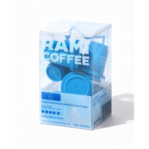 Rami Coffee Cold Brew Freeze Dried Instant Coffee Powder, Medium-Dark Roast 100% Arabica, 6 Portable Single Packets for Home Travel Backpacking Camping (EXP 07/26/25)