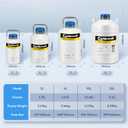 CGOLDENWALL 20L Liquid Nitrogen Container Cryogenic Container LN2 Tank Aluminum Alloy Dewar Liquid Nitrogen Dewar with 6 Canisters and Carry Bag