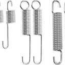 6 Pcs Silver Metal Motorcycle Side Kickstand Springs Universal Steel Springs Replacement for Kick Side Stand Spring Bicycle Mini Bike Electric Scooter 104mm 103mm 84mm