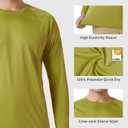 Mens UPF 50+ Rash Guard Swim Shirt Long Sleeve Moisture Wicking Quick Dry Lightweight Wrinkle-Resistant (Green, XXL)