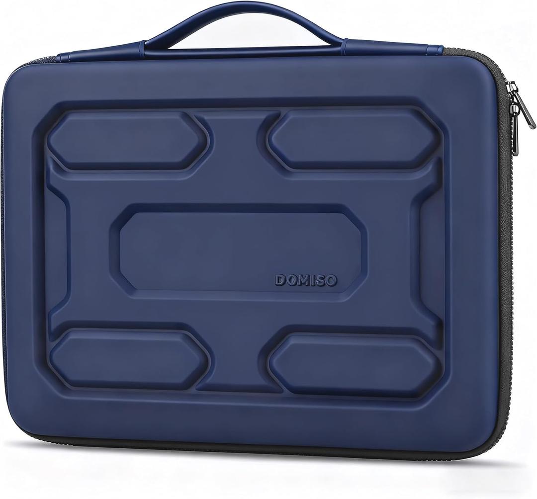 DOMISO 14 inch Laptop Sleeve with Handle Shockproof Computer Bag Waterproof EVA Protective Carrying Case for 14" ThinkPad E480/Yoga 920/13.5" Microsoft Surface Book/HP Pavilion 14 Stream 14,Dark Blue