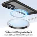 Magnetic for Samsung Galaxy S26 Ultra Case with Kickstand, Compatible with Mag-Safe, Slim Shockproof Grippy Translucent Matte Phone Cover, Built in Invisible Stand, Black