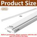 20 Pcs Window Glazing Vinyl-24 Inch Snap in Vinyl Window Glazing Bead-White Vinyl Window Trim for Home Commercial Single-Hung Windows Double-Hung Windows Frames Seal