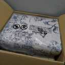 DJY Blue Comforter Set Queen, 7 Pieces Bed in a Bag Queen Size Botanical Comforters with Sheets Elegant Plants Print Soft Microfiber Reversible Complete Bedding Sets for All Season