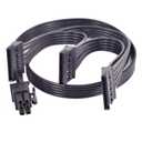 GinTai Power Supply Cables Electric wires conductors connection fittings therefor for EVGA 1000 GQ 80+Gold 1000W Modular PSU 6-Pin to 3x SATA & PCI-E Splitter SSD/HDD/Optical Drive Compatible (28.7in)