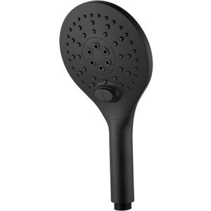 KPW Shower Head Detachable Handheld Matte Black 3 Spray Modes High Pressure Showers
