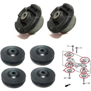 NISTO 6 Rear Differential Arm Mounting Bushing Support Rubber For 1997-12 Honda CR-V 1991-06 Honda Civic