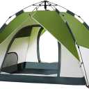 MOON LENCE Instant Pop Up Tent for 3-4 Person - Automatic Portable, Windproof for Camping, Hiking, Mountaineering