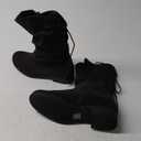 Luoika Women's Wide Width Ankle Boots - Black Brown Short Boots Block Low Heel Side Zipper Booties.
8