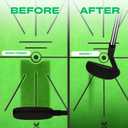 Golf Hitting Mat with Dual-Turf & Swing Feedback, Portable Golf Practice Mat with Anti-Slip Base for Indoor/Outdoor Use, Includes Ball Tray, 5 Balls & 2 Tees, Perfect Golf Mat for Chipping & Driving