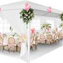 HOTEEL 10x30 Party Tent Outdoor Canopy Tent with Sidewalls Upgrade Removable, White Tents for Parties Waterproof & UV Protection for Gazebo Shelter Carpas Wedding Events BBQ
