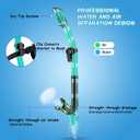 Greatever Dry Snorkel Set,Panoramic Wide View Anti-Fog Scuba Diving Mask,Professional Snorkeling Gear for Adults Kids