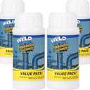 Wild Tornado Sink and Drain Cleaner, Wild Tornado Pipe Dredge, Powerful Sink and Drain Cleaner Powder, Fast Foaming for Kitchen Toilet Pipeline Quick Cleaning Tool (4PC)
