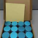 1 oz / 30ml Screw Top Aluminum Tin Jar with Screw Lid and Blank Labels (Lake Blue - Pack of 32)