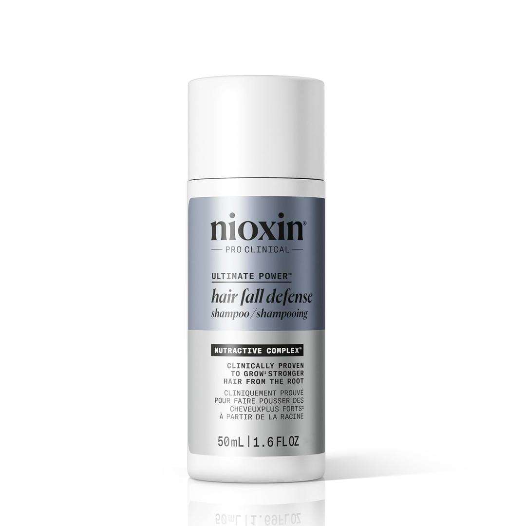 Nioxin Hair Fall Defense Shampoo | Activates Hair Follicles for Visibly Less Hair Loss| With Lauric Acid, Caffeine, Niacinamide and Sandalore (1.6 Fl Oz (Pack of 1))